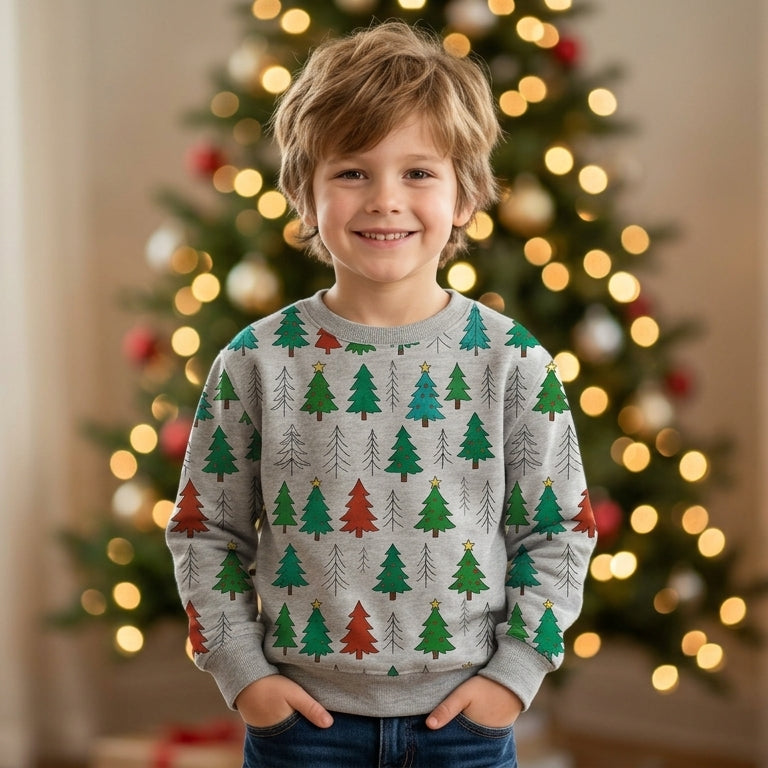 Hand-Drawn Christmas Trees Pattern