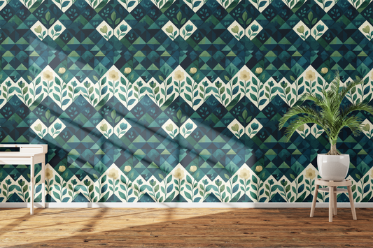 Geometric Green-Inspired Pattern