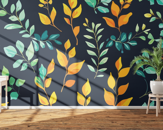 Vibrant Autumn and Spring Foliage Pattern