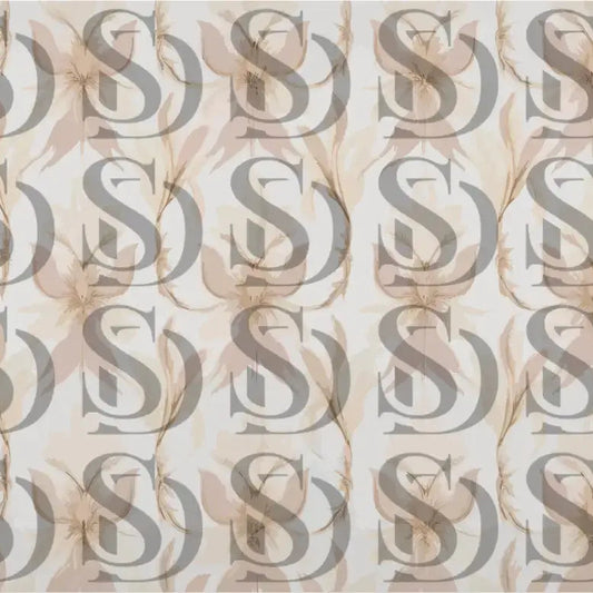 Ethereal Feather Bloom Neutral Botanical Repeat