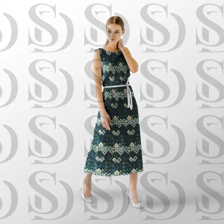 Geometric Green-Inspired Pattern Digital design