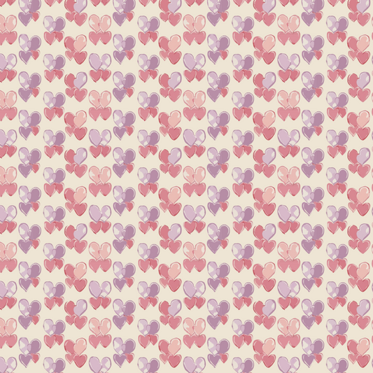 pastel heart seamless pattern design