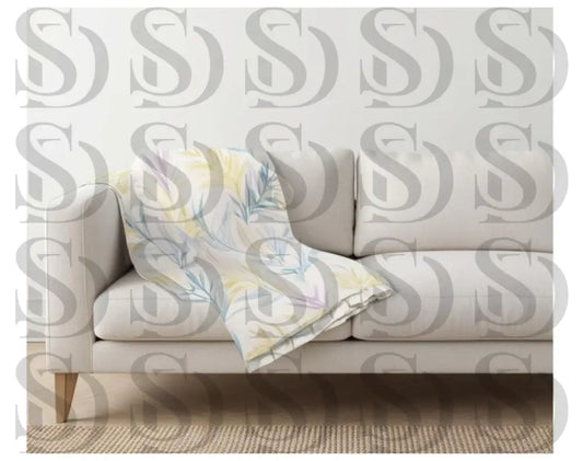 Soft Pastel Botanical Pattern Fabric