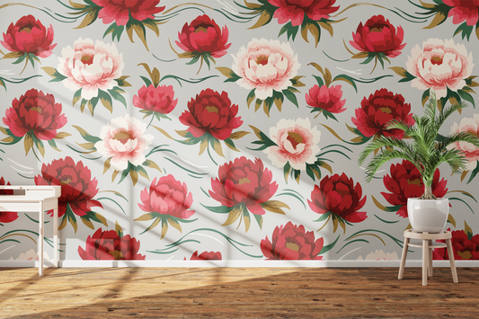 Enchanted Peony Garden: Elegant Floral Pattern