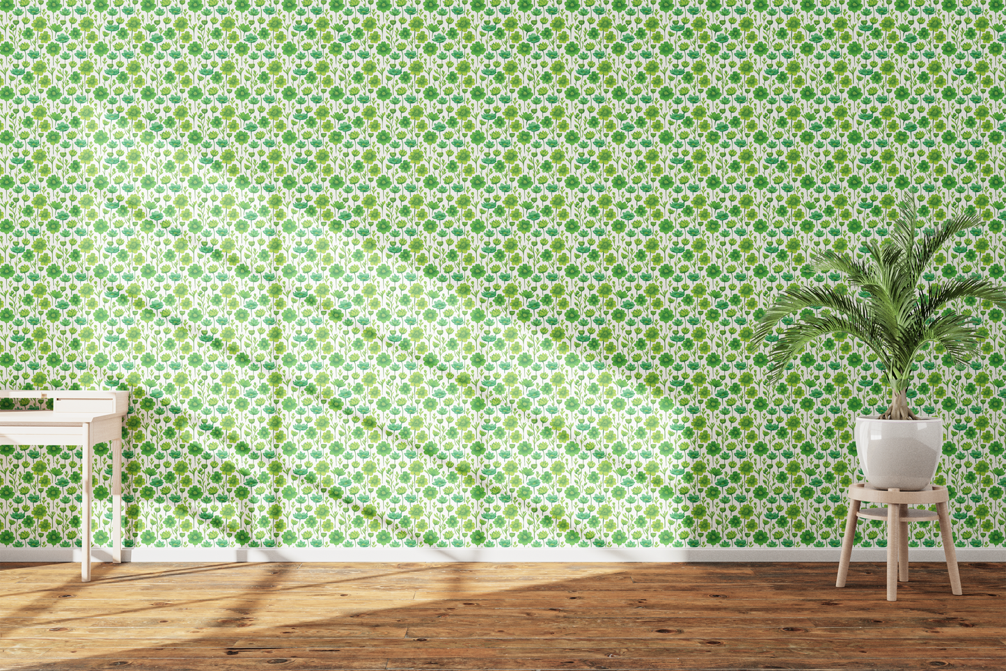 Green Botanical Floral Pattern