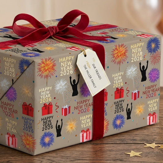 Festive Fireworks & Gifts New Year 2026 Pattern