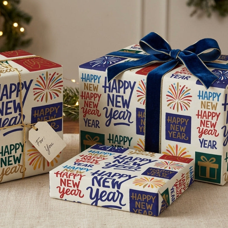Happy New Year 2026 Celebration Pattern - Colorful, Fun Design