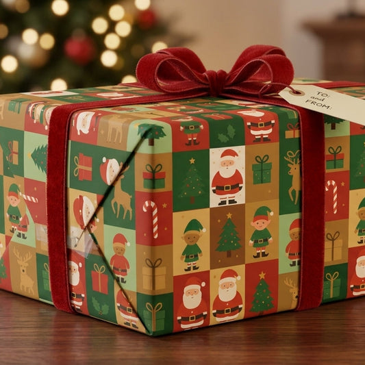 Festive Gift Grid Christmas Pattern