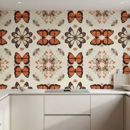 Vintage Monarch Butterfly Seamless Pattern Tile