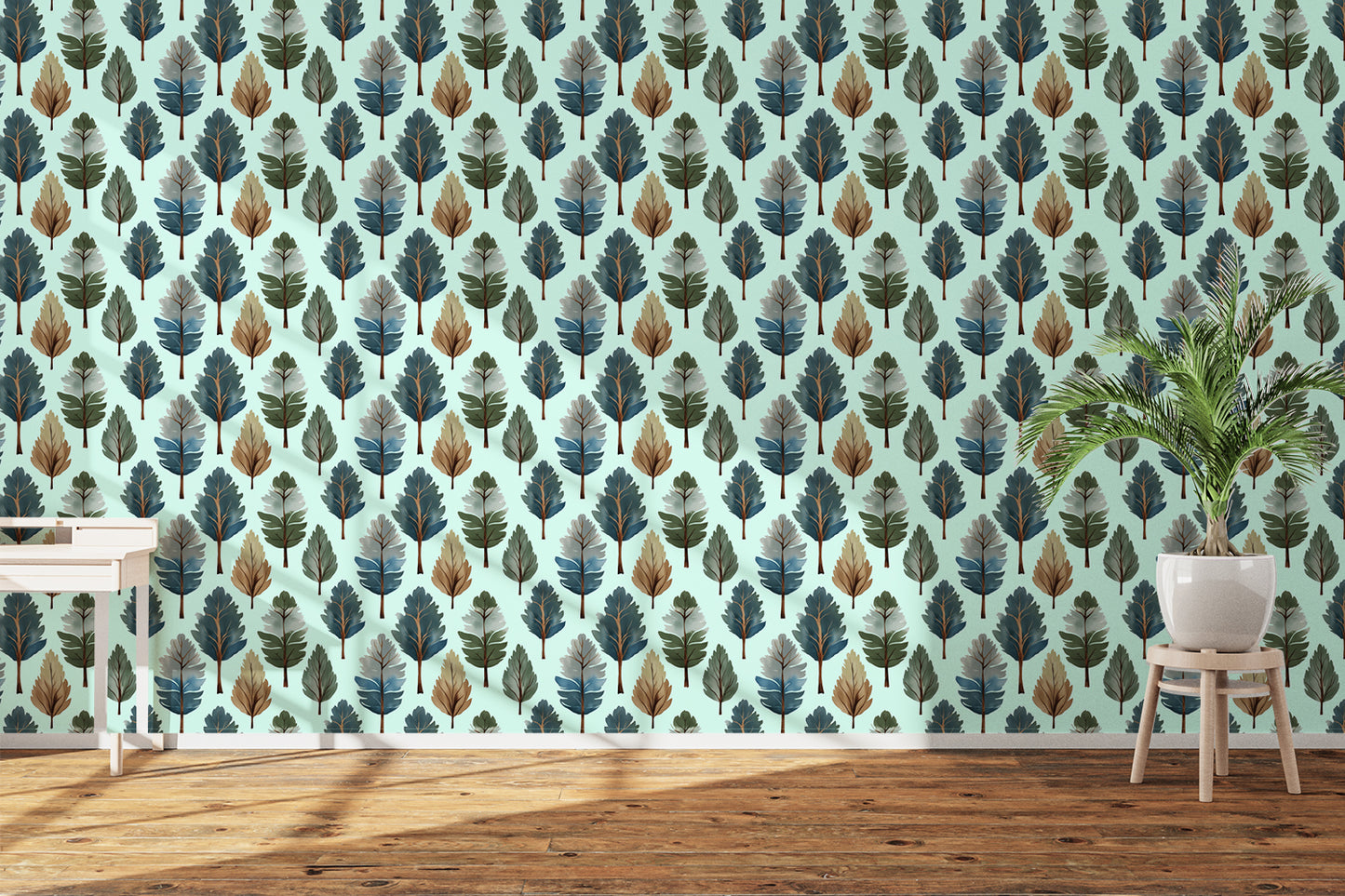 Modern Leaf Harmony: Nature-Inspired Pattern