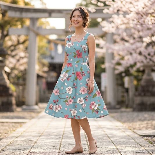 Spring Sakura Blossoms – Pastel Pink Cherry Floral Breeze Seamless Pattern