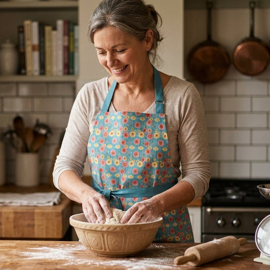 Cheerful Blue Floral Garden