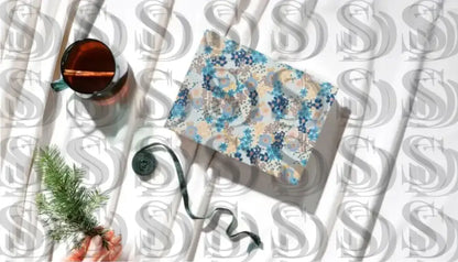 Blooming harmony floral pattern used on card design
