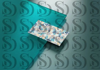 Blooming harmony floral pattern used on gift card
