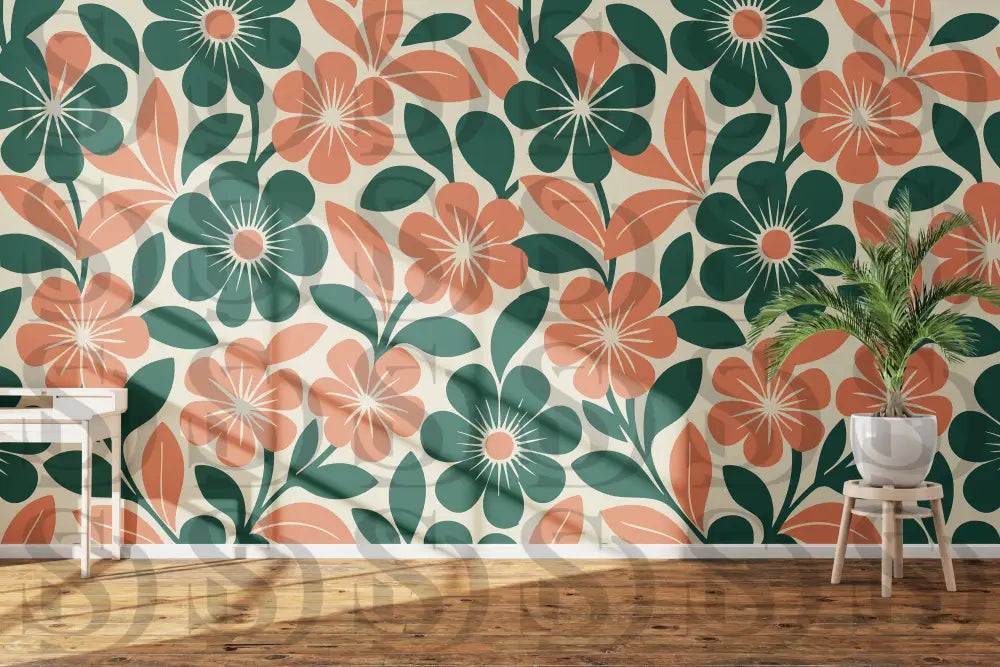 Bold Floral Pattern Fabric