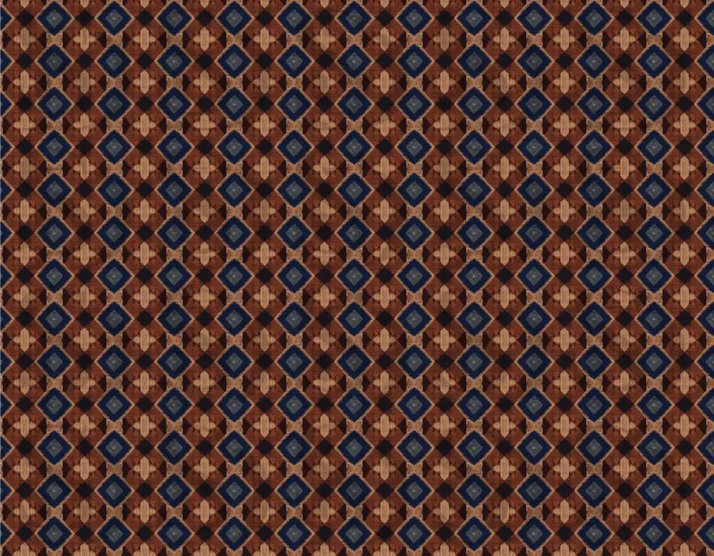 Brown Geometric Patterned Textile Digital Desing