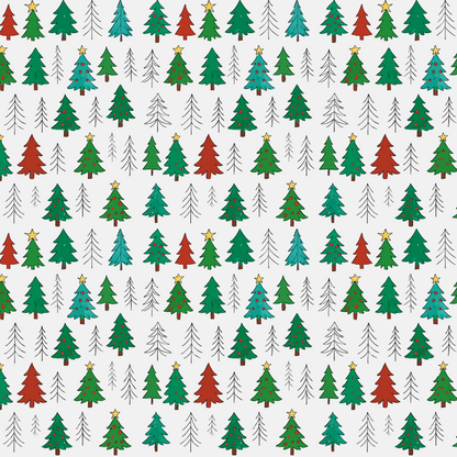 Hand-Drawn Christmas Trees Pattern