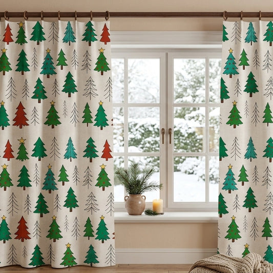 Hand-Drawn Christmas Trees Pattern
