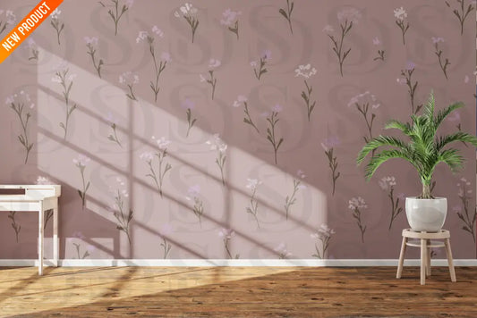 Delicate Lavender Wildflower Pattern Digital design