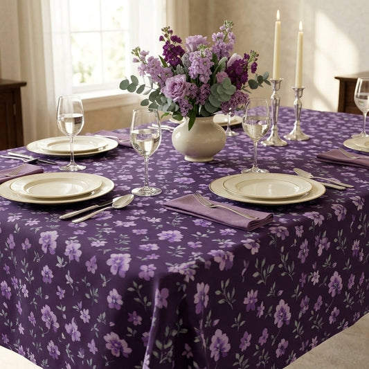 Elegant Purple Floral Seamless Pattern – Vintage Botanical Digital Design