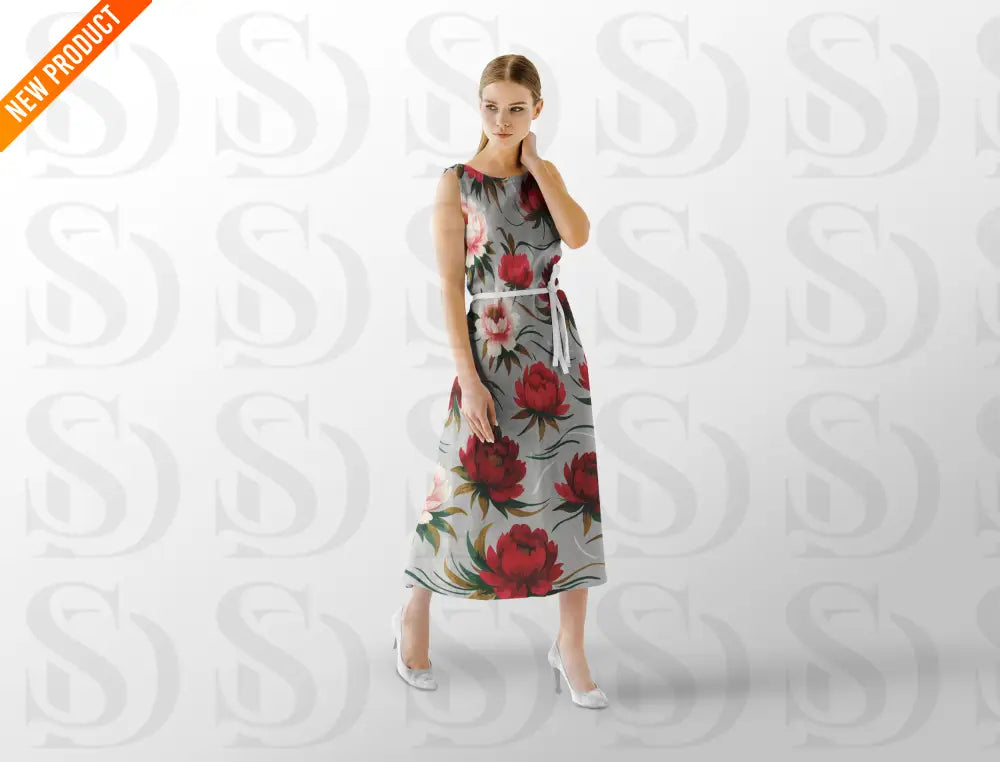 Enchanted Peony Garden: Elegant Floral Pattern Fabric