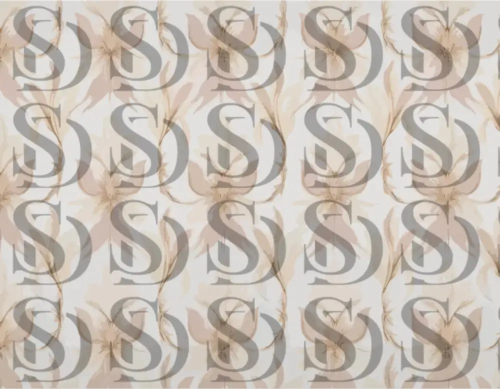 Ethereal Feather Bloom Neutral Botanical Repeat