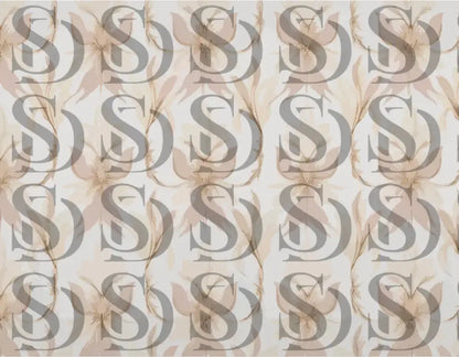 Ethereal Feather Bloom Neutral Botanical Repeat