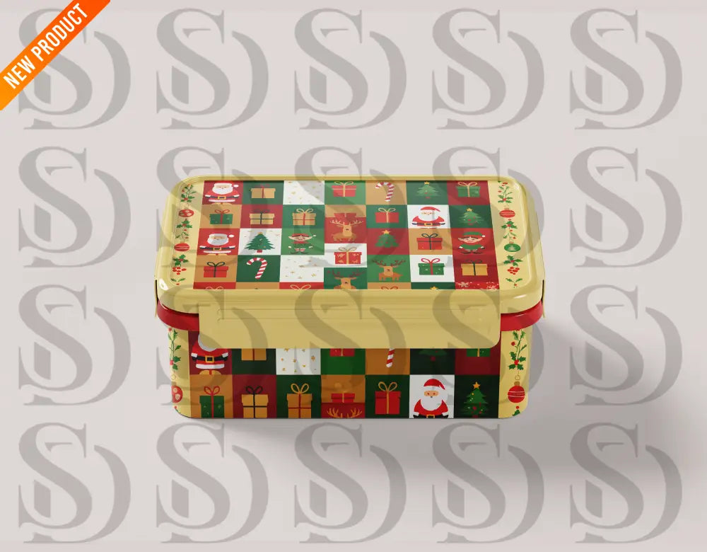 Festive Gift Grid Christmas Pattern Seamless Pattern