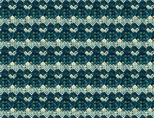 Geometric Green-Inspired Pattern Digital design