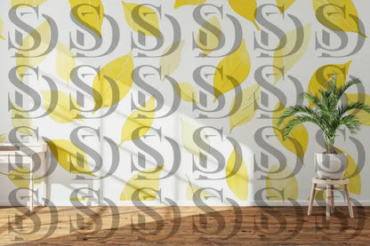 Minimal autumn leaf pattern suitable for fabric and wallpaper