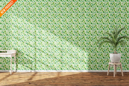 Green Botanical Floral Pattern Fabric