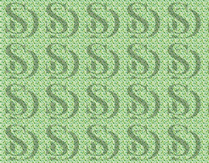 Green botanical floral seamless repeating pattern with small leaves and floral motifs