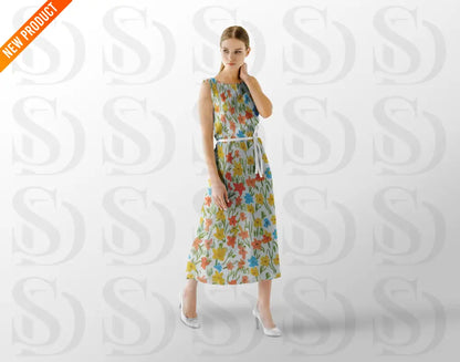 Happy summer flower Fabric