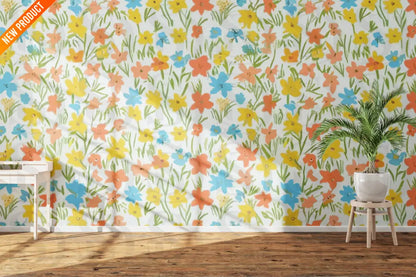 Happy summer flower Fabric