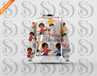 Kids Merry Christmas Playful Pattern Seamless Pattern