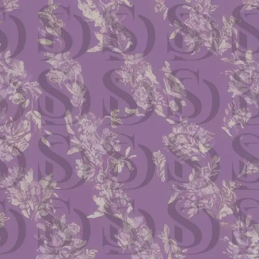 Alt Text: Seamless lavender floral pattern with delicate botanical motifs