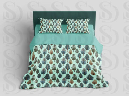 Modern Leaf Harmony: Nature-Inspired Pattern Fabric