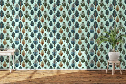 Modern Leaf Harmony: Nature-Inspired Pattern Fabric