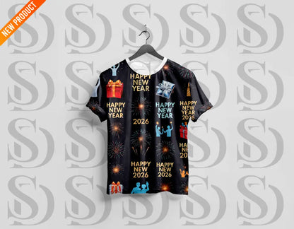 New Year 2026 Celebration Gifts Pattern Seamless Pattern