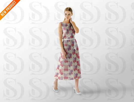 Pastel Heart Pattern Fabric