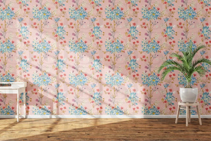Pastel Spring Floral Pattern Fabric