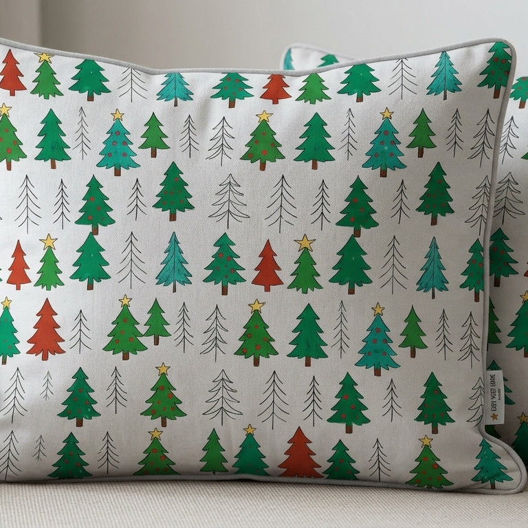 Hand-Drawn Christmas Trees Pattern