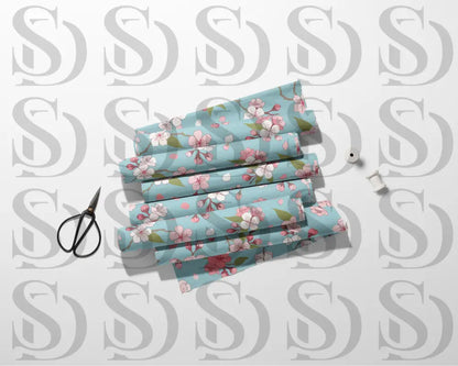 Spring Sakura Blossoms – Pastel Pink Cherry Floral Breeze Seamless Pattern Seamless Pattern