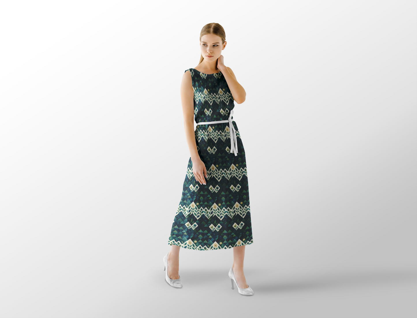 Geometric Green-Inspired Pattern