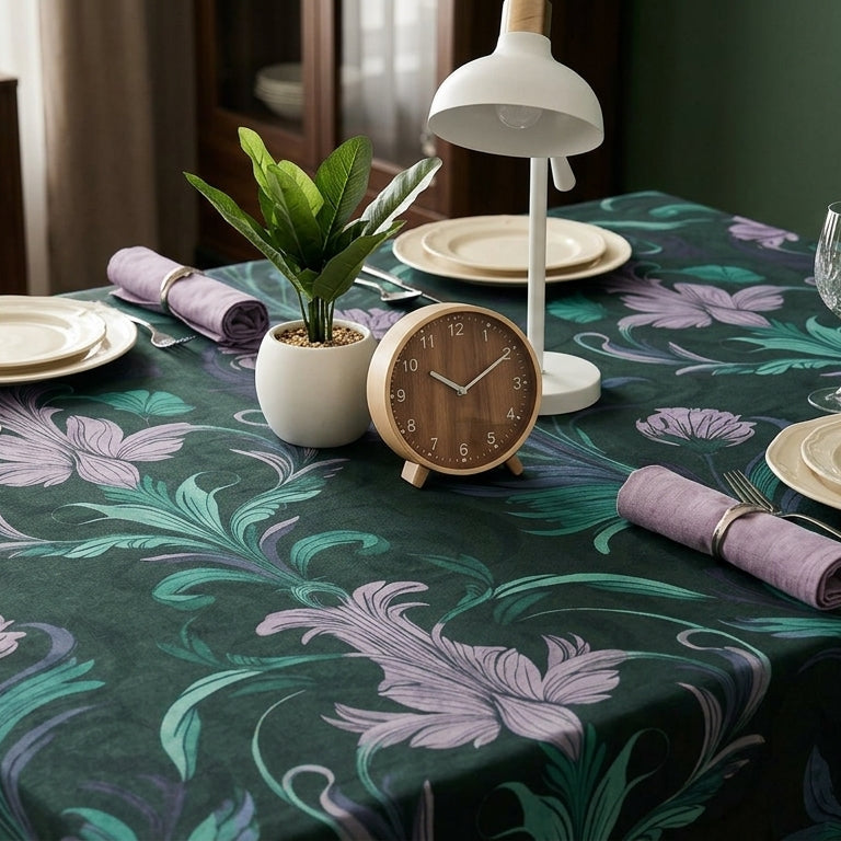 Midnight Botanical Damask Seamless Pattern – Elegant Floral Wallpaper & Fabric Design