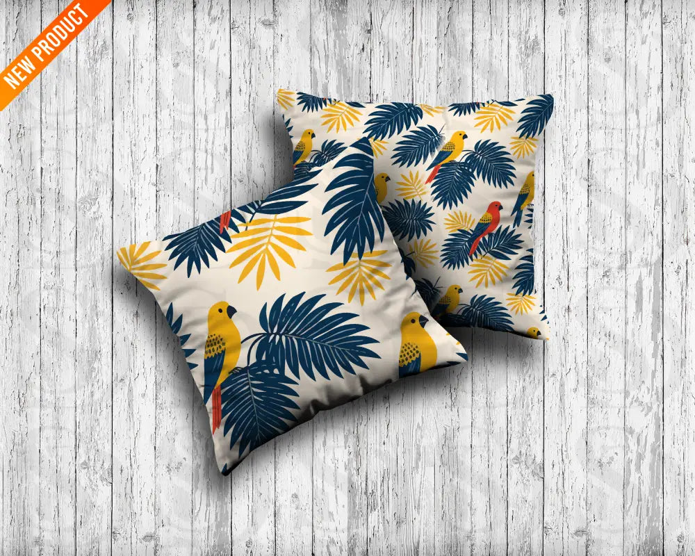 Tropical Botanical Birds – Navy & Golden Leaf Haven Seamless Pattern Seamless Pattern