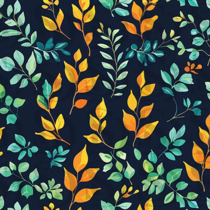 Vibrant Autumn and Spring Foliage Pattern Digital Desing
