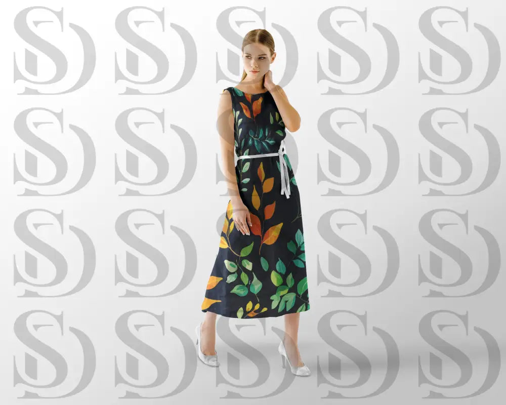 Vibrant Autumn and Spring Foliage Pattern Digital Desing