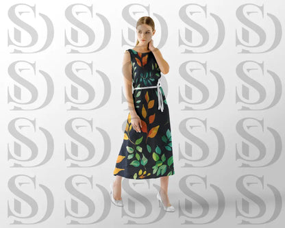 Vibrant Autumn and Spring Foliage Pattern Digital Desing