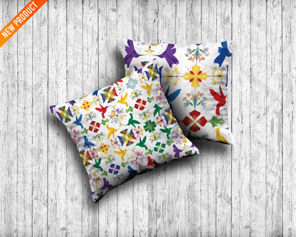 Vibrant Hummingbird Garden – Multicolor Botanical Kaleidoscope Seamless Pattern Seamless Pattern